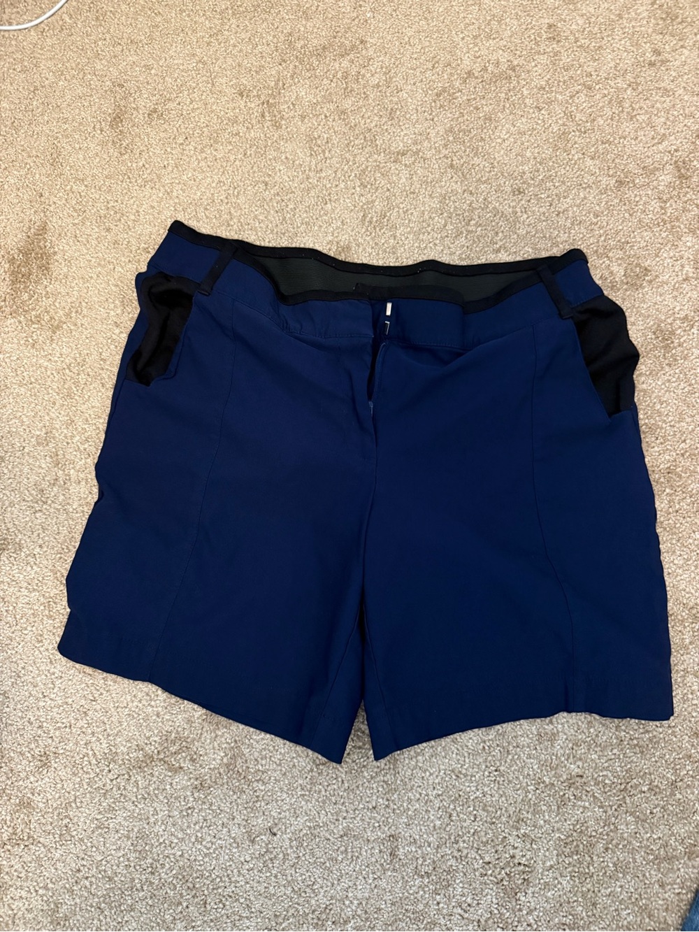 Simply Vera Vera Wang Navy Athletic Shorts with Black‎ Waistband
